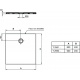 Receveur grès STRADA poser/encastrer 90 X 90 X 3.5 - T2562YK