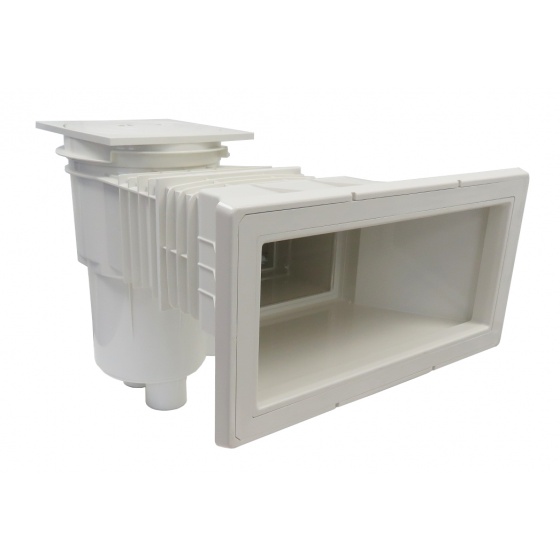 Skimmer PRESTIGE Béton 17.5 L Grande Meurtrière rallonge Blanc 11305