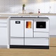 Cuisinière à Granulée ALPHATHERM SLCF avec Four et Bouilleur Blanc - 00105 B