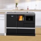 Cuisinière à Granulée ALPHATHERM SLCF avec Four et Bouilleur Noir - 00105 N