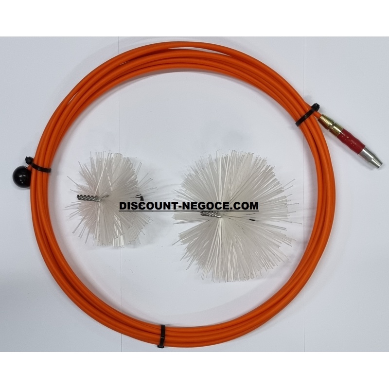 Kit de ramonage en fibre de verre flexible 3 M brosse nylon ° 80 MM