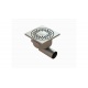 Siphon de Sol Inox 150 x 150 Horizontal Ø 50 mm Vis Inviolable - 1550LV