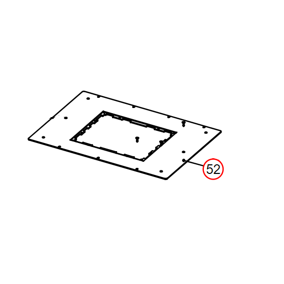 Ensemble supérieur plan feu pour Edilkamin Blockk 70 et 90 n°52- R1107380