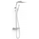 Colonne de douche inox mural TRES avec robinet thermostatique - 19039305