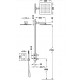 Kit robinet thermostatique encastré carré Therm-box Tres pour douche - 00625004