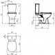 Pack WC NF Ideal Standard Ulysse sans bride en porcelaine blanc - P026701