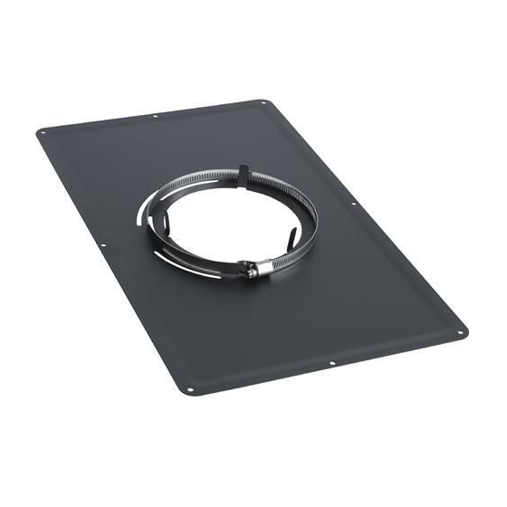 Plaque de propreté noir mat Ten 300 x 500 - Ø 80 mm - 128080