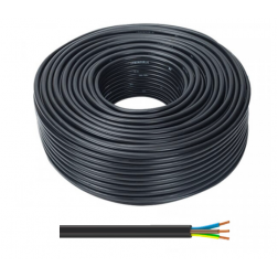 Câble CR 1000 R2V rigide noir 3G x 6 mm² Nexans - 50 mètres