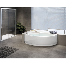 Baignoire d'angle Novellini à encastrer Vogue 165x85 blanc - VOF116585S-A